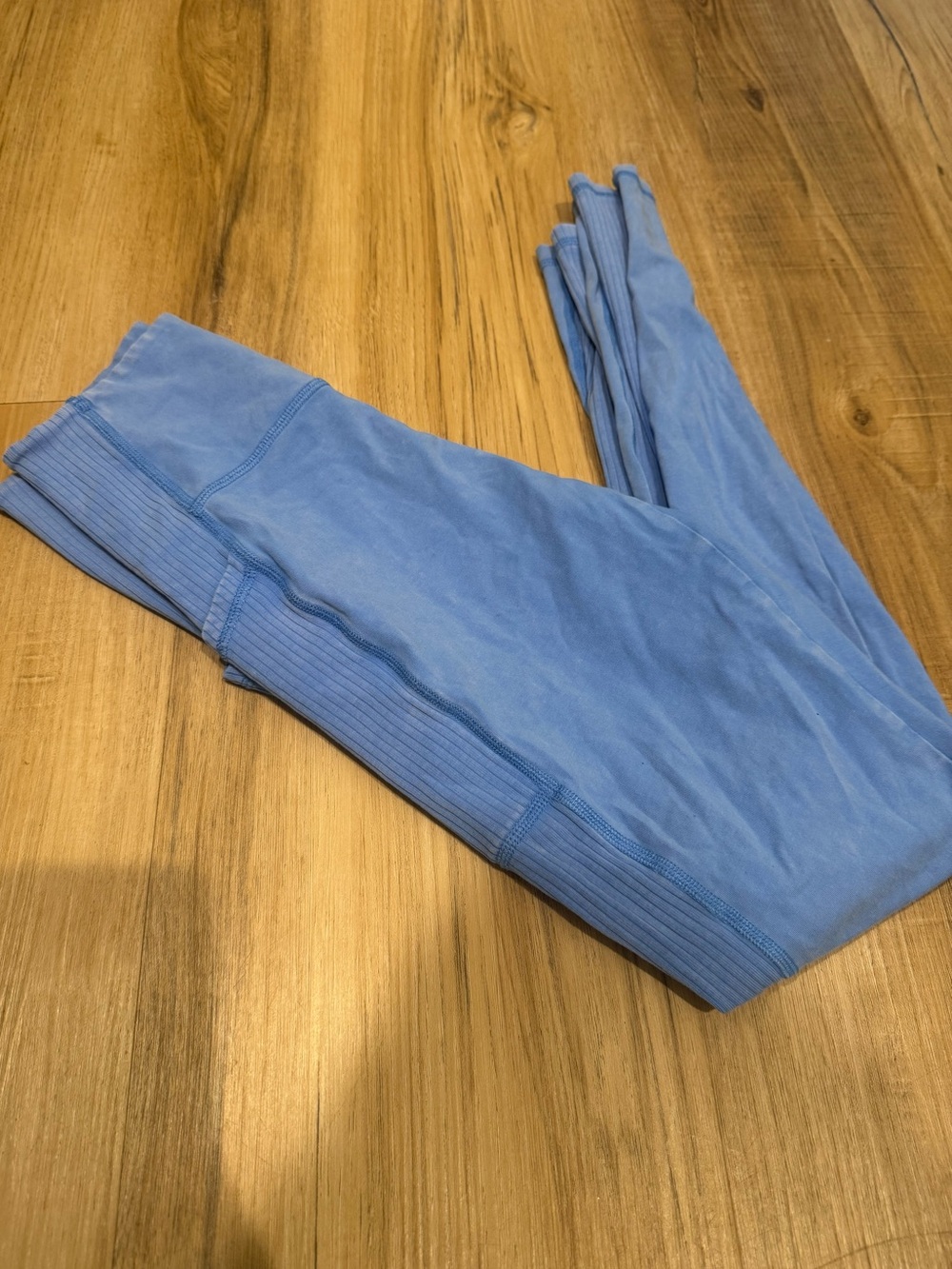 Aerie Blue Acid Wash Leggings